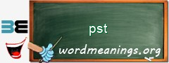 WordMeaning blackboard for pst